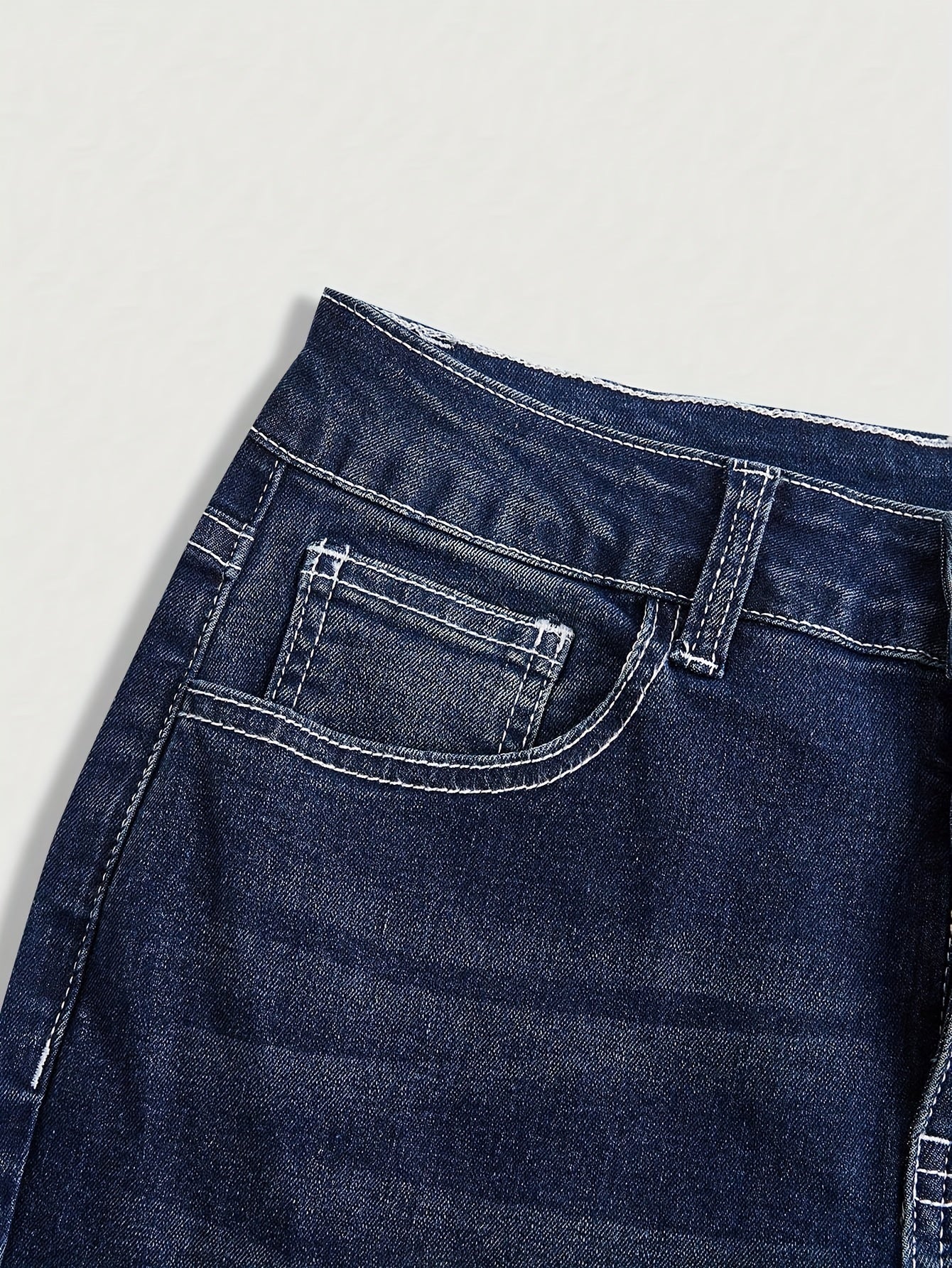 Stretch Comfort Women's Stretch Denim Flare Jeans with Rhinestone Details - Elegant Blue Bell Bottom Pants, Mid-Rise, Blend, Machine Washable, All-Season Comfort Fit